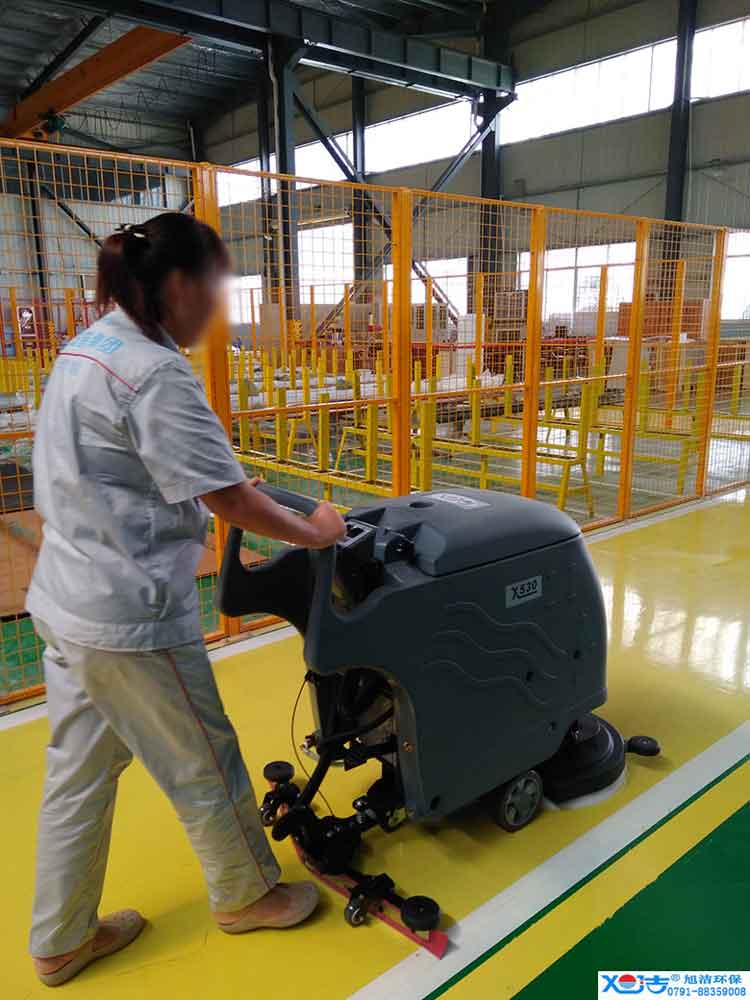 旭潔手推式多功能全自動(dòng)洗地機(jī)，工業(yè)廠房物流洗地機(jī)
